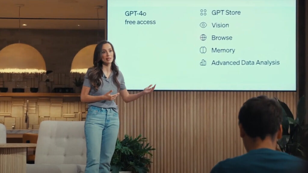 Mira Murati, the CTO Of OpenAI, Showcasing The Capabilities Of GPT-4
